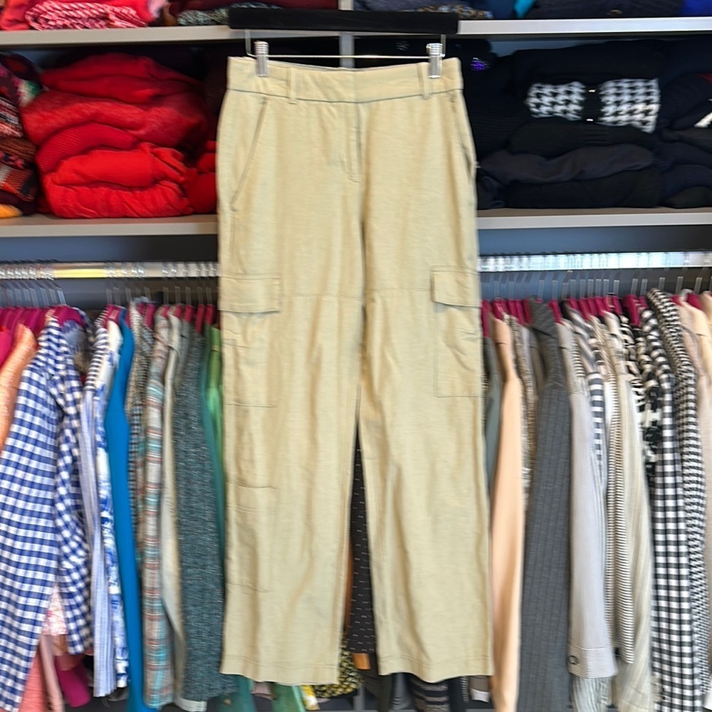 H&M sage 7 pocket trousers size 4 NWT